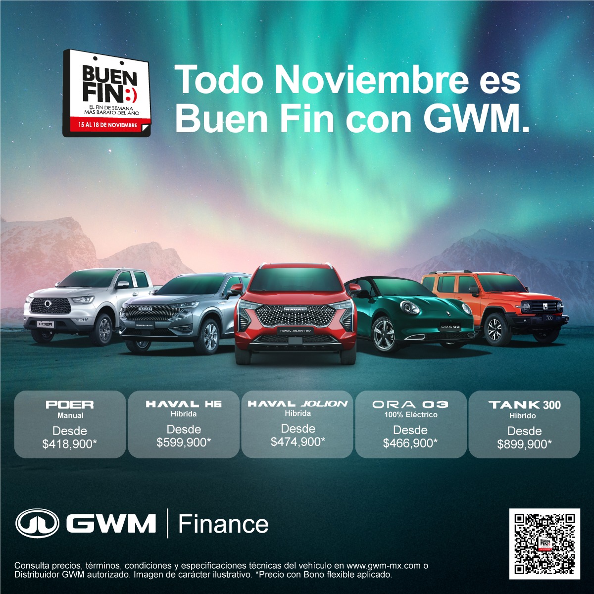 ¡Estrena tu GWM con Ofertas Increíbles por El Buen Fin!